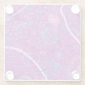 Purple Abstract Dreamscape Glazen Onderzetter (Achterkant)