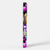 Purple Abstract Hearts and Flowers Case-Mate iPhone Case (Achterkant / Rechts)