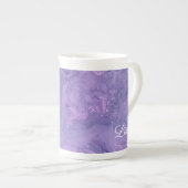 Purple Abstrait spécialité os Chine Mug (Devant droit)