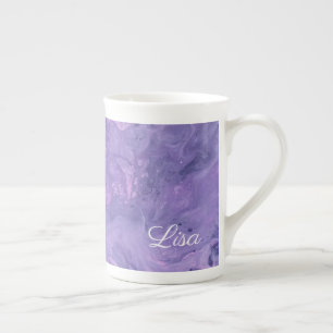 Purple Abstrait spécialité os Chine Mug