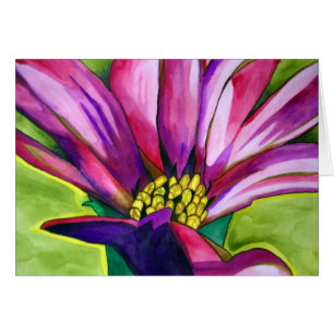 Purple African Daisy watercolor art flower