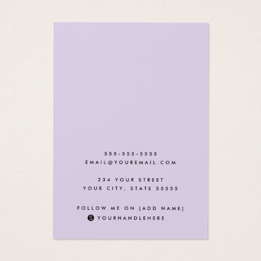 Purple ajouter logo collier carte d'affichage d'or (Dos)