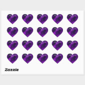 Purple Ajouter Votre Propre Sticker Coeur Texte (Feuille)