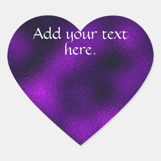 Purple Ajouter Votre Propre Sticker Coeur Texte (Devant)