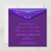 Purple All Occasion Party Invitation Modèle (Dos)