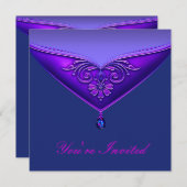 Purple All Occasion Party Invitation Modèle (Devant / Derrière)