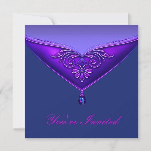 Purple All Occasion Party Invitation Modèle (Devant)