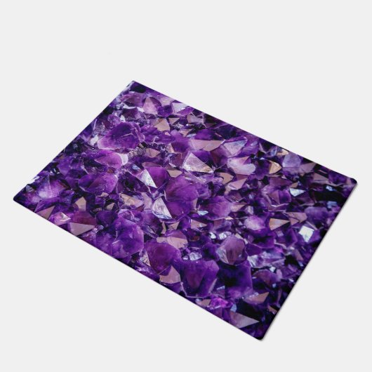 Purple Amethyst Crystal Gemstone Porte tapis (Incliné)