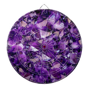 Purple Amethyst Crystal Geode Gemstone Cible de fl