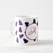 Purple Amethyst Pierres Motif Mug classique (Devant gauche)