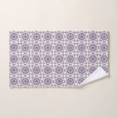 Purple and black geometric pattern Towel Bad Handdoek (Handdoek)