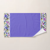 Purple and blue floral bath towel set (Serviette à main)