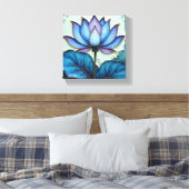 Purple and Blue Lotus Canvas Afdruk (Insitu (Slaapkamer))