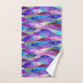 Purple and Blue Stained Glass Mosaic pattern (Serviette à main)