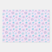 Purple and Blue Winter Snowflakes Pattern Inpakpapier Vel (Voorkant 2)