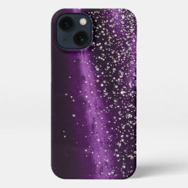 Purple and diamonds - Stunning Slim Fit iPhone 13 Hoesje