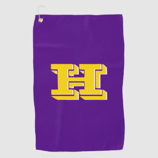 Purple and Gold College Colors Golf Towel Golfhanddoek