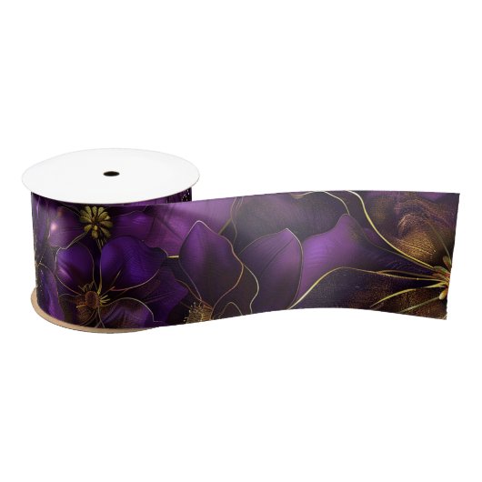 Purple and Gold Flowers Lint (Spoel)