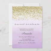 Purple and Gold Sweet 16 Invitation d'anniversaire (Devant)