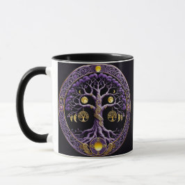 Purple and Gold Tree of Life Mandala Mok