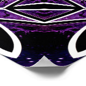Purple and Magenta Cosmic Kaleidoscope Pattern Poster (Hoek)