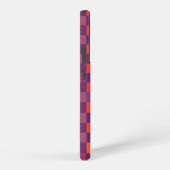 Purple and Red Checkered Geometric Pattern Samsung Galaxy Hoesje (Rechterkant)