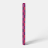 Purple and Red Checkered Geometric Pattern Samsung Galaxy Hoesje (Linkerkant)