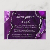 Purple and Silver Agate Honeymoon Fund Informatiekaartje (Voorkant)