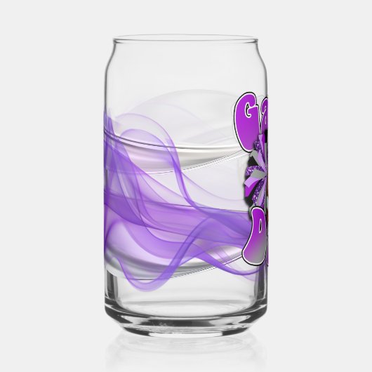 Purple and Silver Game day Blikvorm Glas (Voorkant)