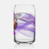 Purple and Silver Game day Blikvorm Glas (Achterkant)