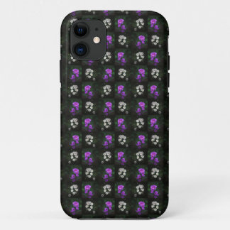 Purple and White Floral iPhone 11 Hoesje