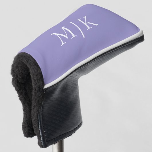 Purple and White | Modern Monogram Golfheadcover (3/4 voorkant)