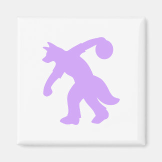 Purple Anthropomorphic Canine Bowling Magnet 0002