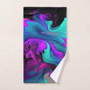 Purple Aqua Turquoise Belle Flûte Abstraite
