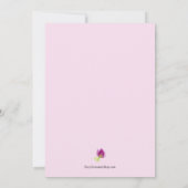 Purple Aquarelle Fleurit Invitations Anniversaires (Dos)