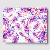 Purple Aquarelle Floral 80e Anniversaire Livre d'i (Verso)