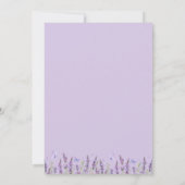 Purple Aquarelle Florale Invitations de mariage (Dos)