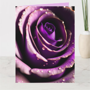 PURPLE ART ROSE BISTHDAE Carte de voeux