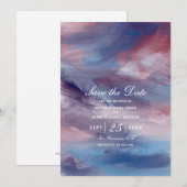 Purple Artistic Soirée Ciel Enregistrer la carte D (Devant / Derrière)