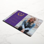 Purple Asclepius Médicale Graduation Faire-part (Rotation)