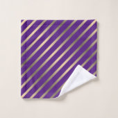 Purple aux rayures d'or (Gant de toilette)