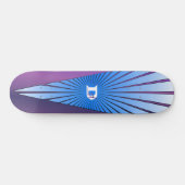 Purple avec Blue Rays Dd Marque Skateboard (Horz)