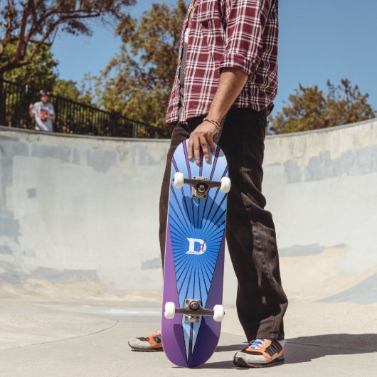 Purple avec Blue Rays Dd Marque Skateboard (Extérieur 2)