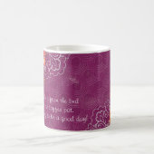 Purple avec grande fleur de café pot de café Mug (Centre)