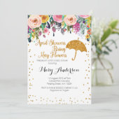 Purple Avril Douches Baby shower Invitation (Debout devant)