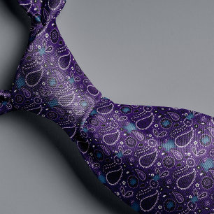 Purple Bandana et Denim Texas Cravate