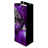 Purple Baubles Joyeux sac cadeau de Noël vin noir (Dos Angle)