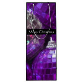 Purple Baubles Joyeux sac cadeau de Noël vin noir (Dos)