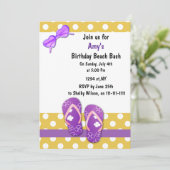 PURPLE Beach Party Invitations (Debout devant)