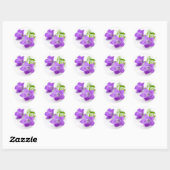 purple bellflowers ronde sticker (Vel)
